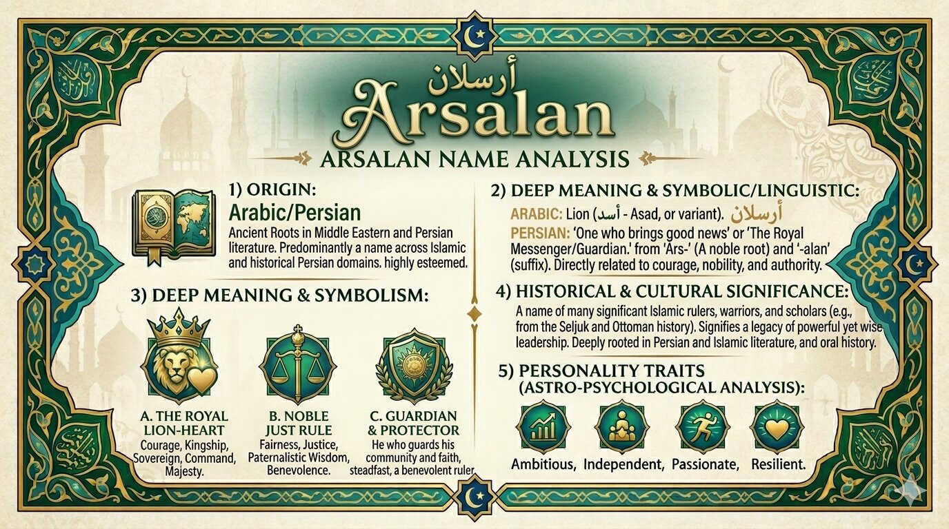Arsalan Name Meaning, Origin, Arabic, Urdu & Deep Analysis