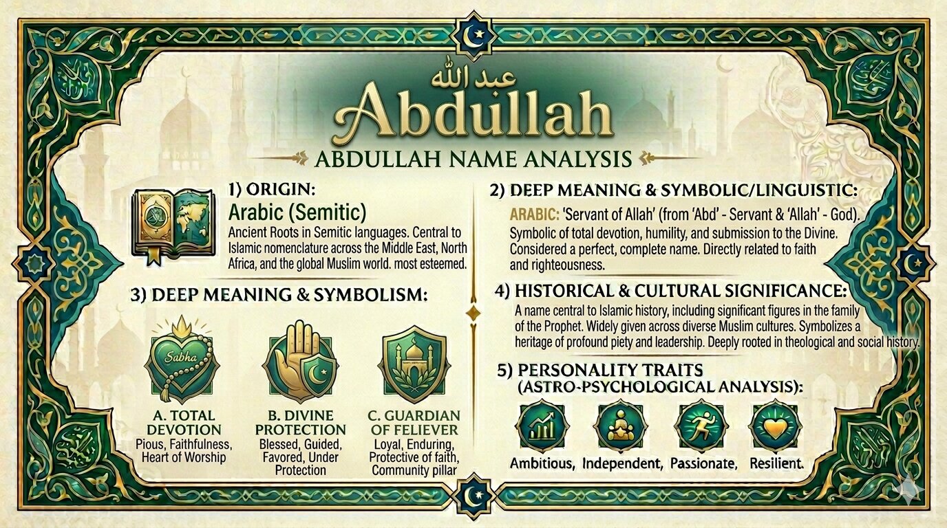 Abdullah Name Meaning - Beautiful Islamic Name with Deep Spiritual Value