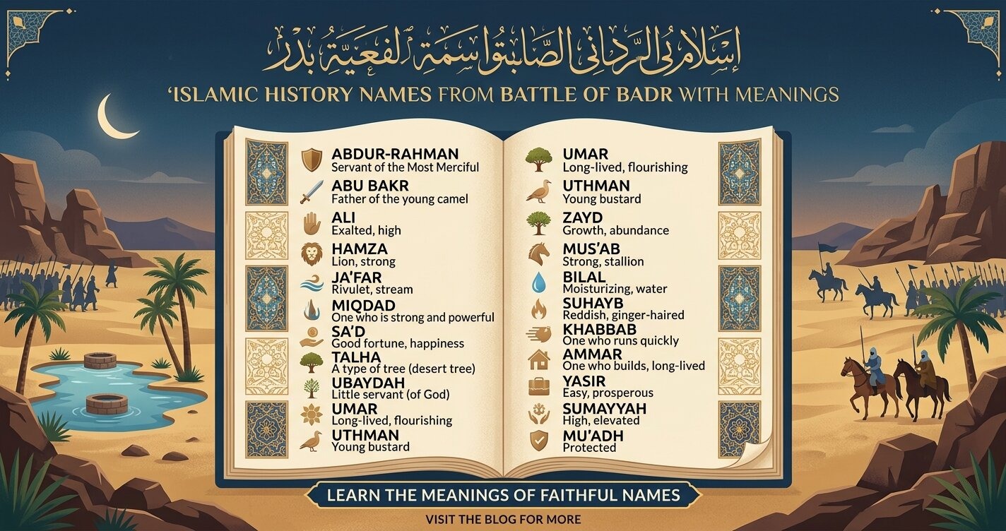 313 Sahaba Names from the Battle of Badr with Meanings