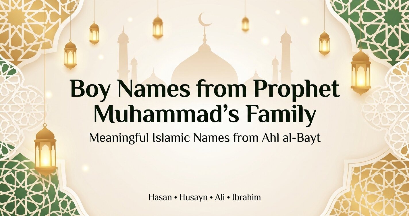 Boy Names from Prophet Muhammad’s Family (Ahl al-Bayt) with Meanings